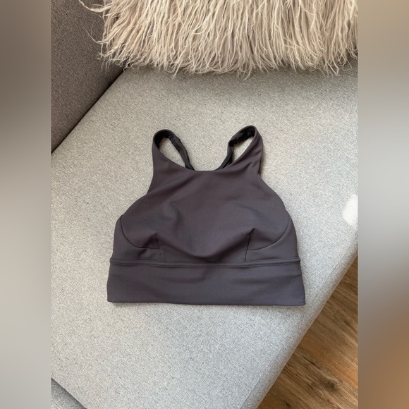 Lululemon Wunder Under Train Long Line Sports Bra Size 8 Black - Picture 2 of 4